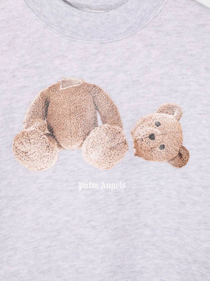 Palm Angels Kids Sweater met teddybeerprint Grijs