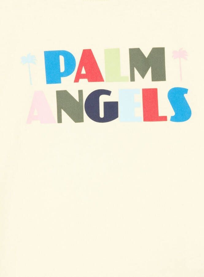 Palm Angels Kids T-shirt met logoprint Geel