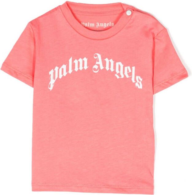 Palm Angels Kids T-shirt met logoprint Wit