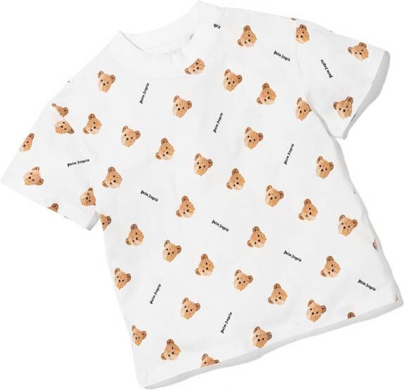 Palm Angels Kids T-shirt met logoprint Wit