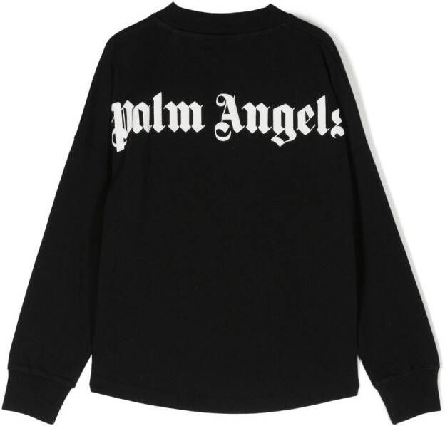 Palm Angels Kids T-shirt met logoprint Zwart