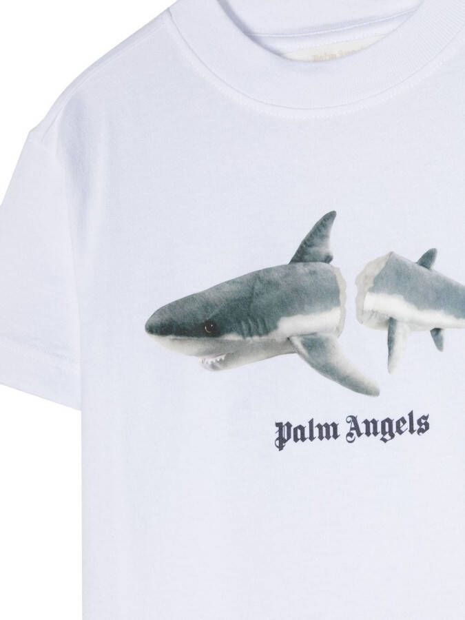 Palm Angels Kids T-shirt met print Wit