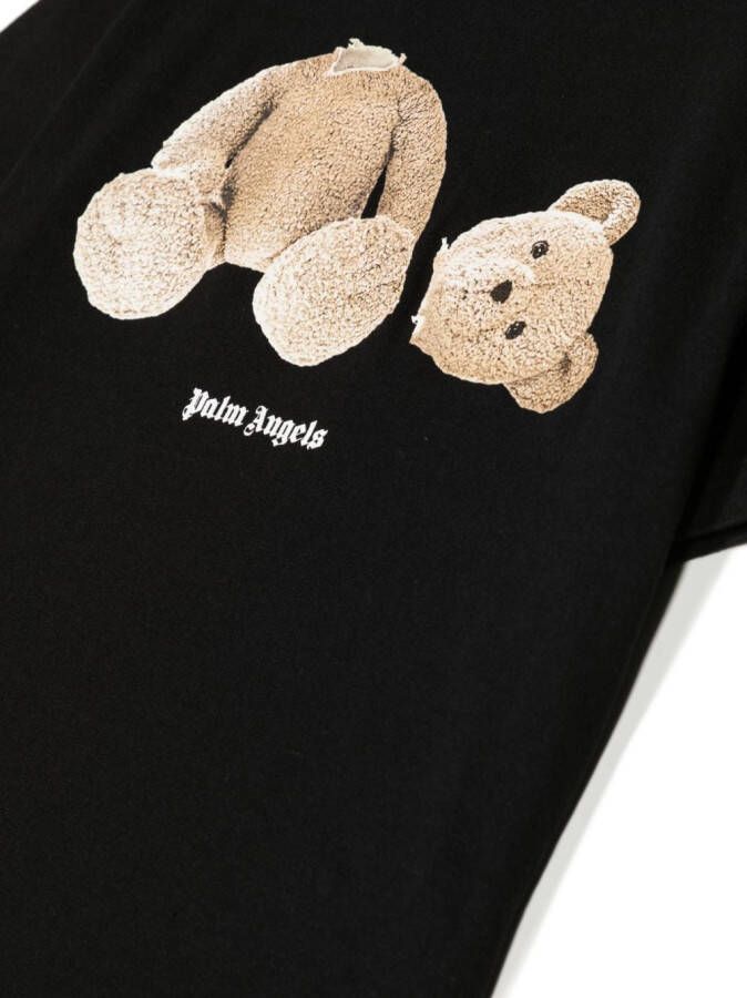 Palm Angels Kids T-shirt met teddybeerprint Zwart