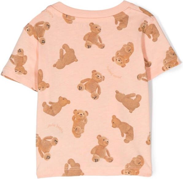 Palm Angels Kids T-shirt met teddybeerprint Oranje