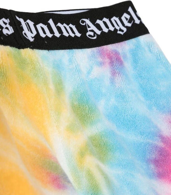 Palm Angels Kids Trainingsshorts met tie-dye print Roze