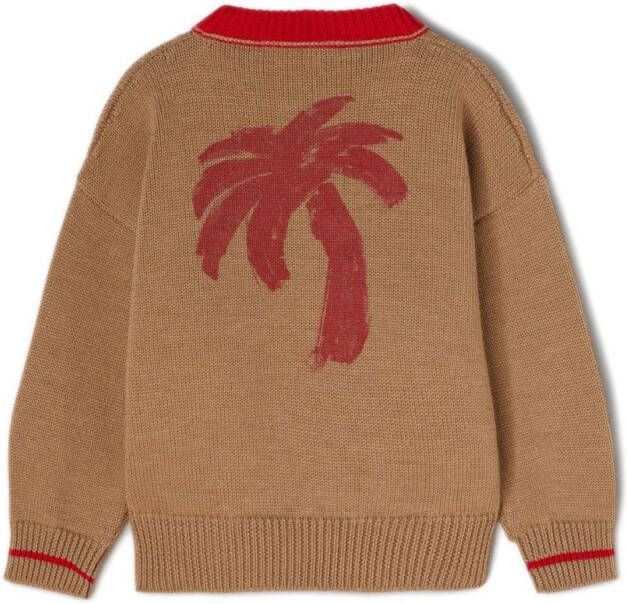 Palm Angels Kids Trui met logoprint Beige