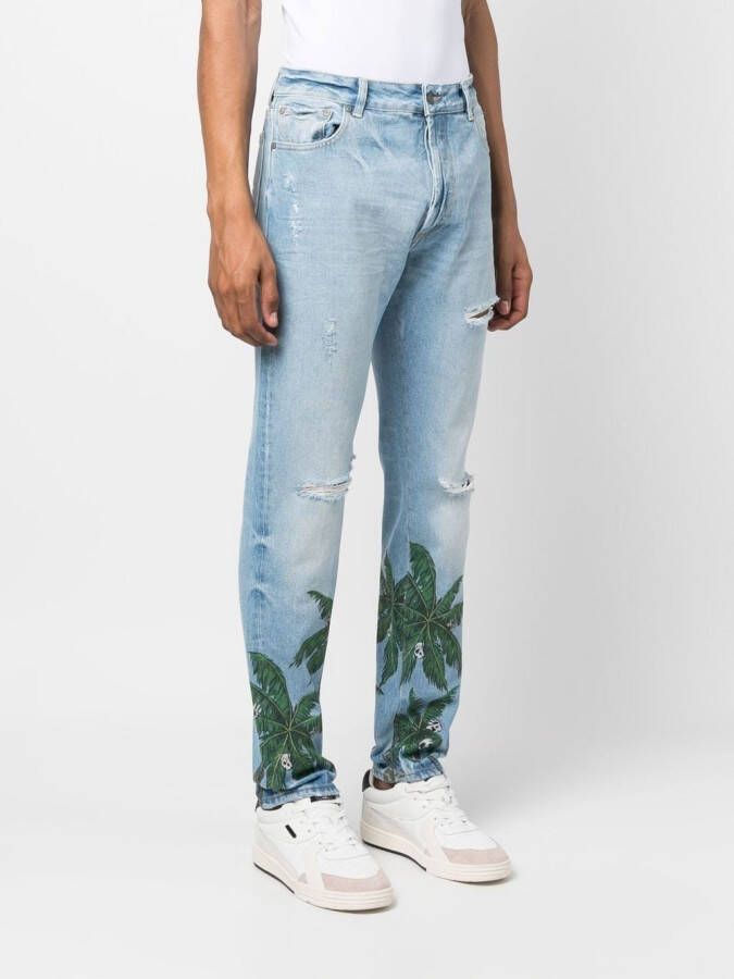 Palm Angels Slim-fit jeans Blauw