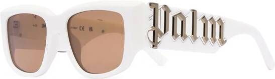 Palm Angels Eyewear Laguna zonnebril met cat-eye montuur Wit