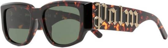 Palm Angels Eyewear Laguna zonnebril met vierkant montuur Bruin