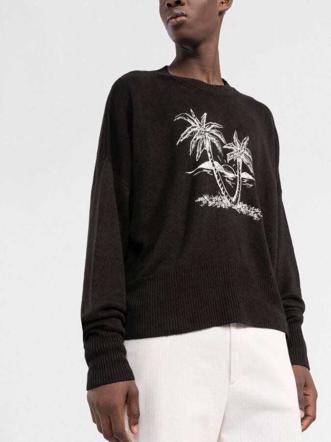 Palm Angels Linnen trui Zwart