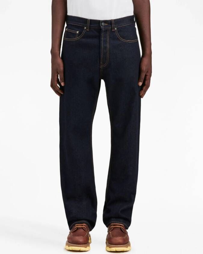 Palm Angels Jeans met geborduurd logo Blauw