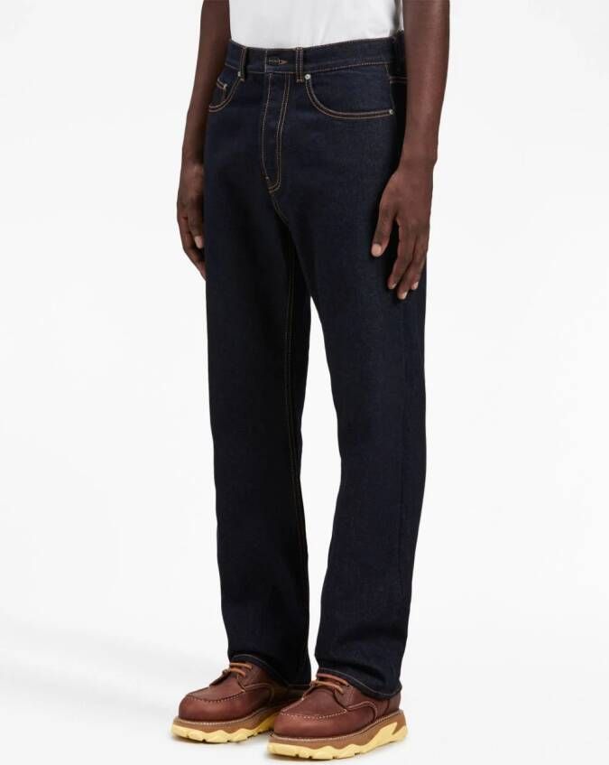Palm Angels Jeans met geborduurd logo Blauw