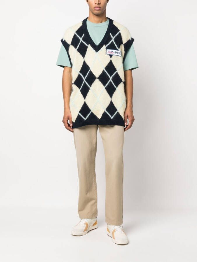 Palm Angels Top met logopatch Zwart