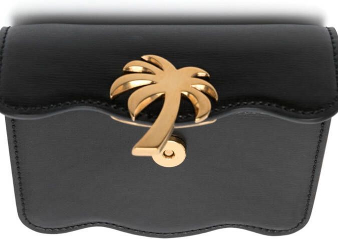 Palm Angels Mini-tas met logoplakkaat Zwart