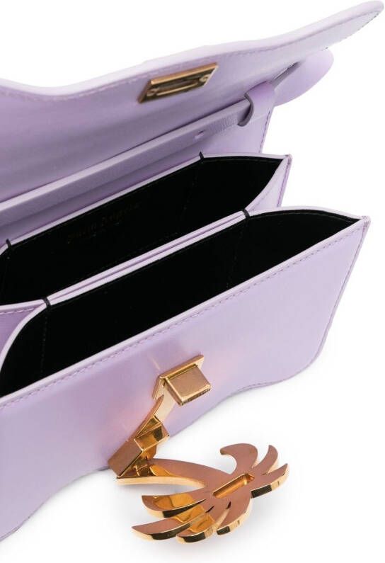 Palm Angels Schoudertas met logoplakkaat Paars