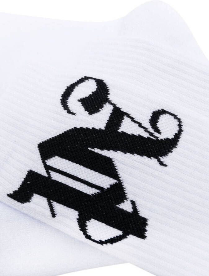 Palm Angels Sokken met logoprint Wit
