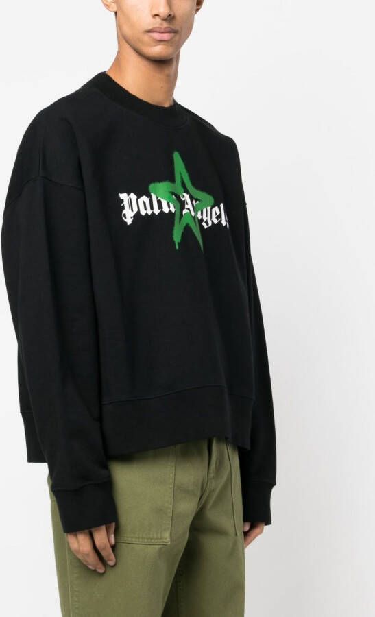 Palm Angels Sweater met logoprint Zwart
