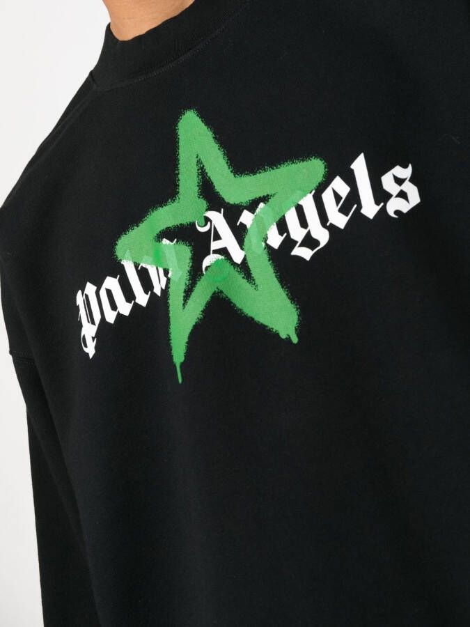 Palm Angels Sweater met logoprint Zwart