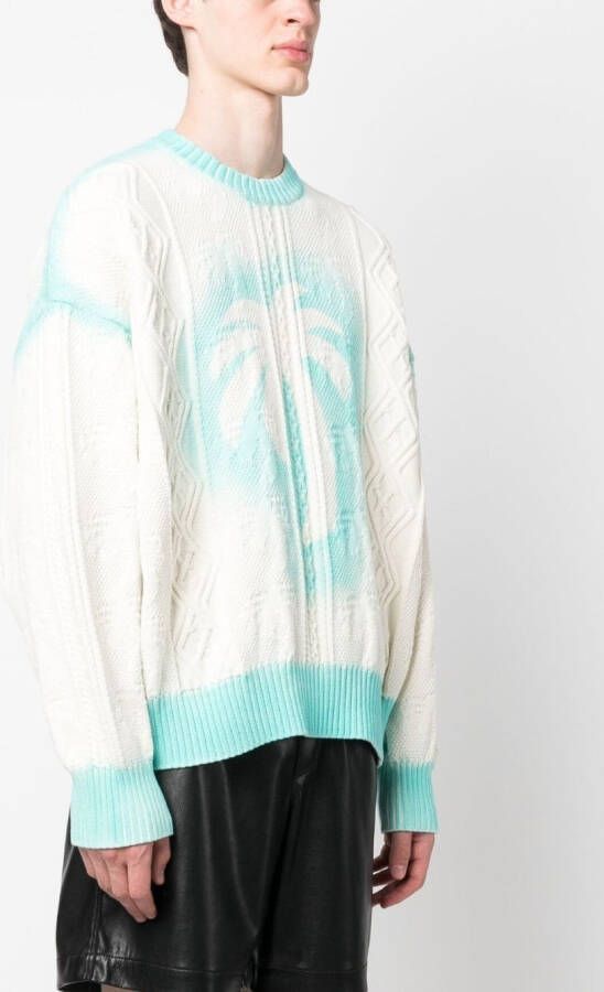 Palm Angels Sweater met logoprint Wit