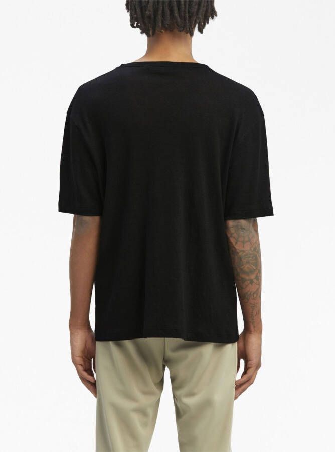 Palm Angels T-shirt met logoprint Zwart