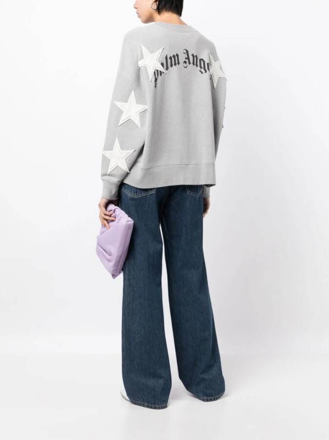 Palm Angels Sweater met logoprint Grijs