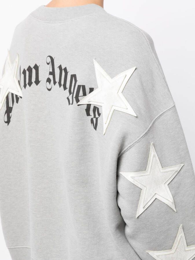 Palm Angels Sweater met logoprint Grijs