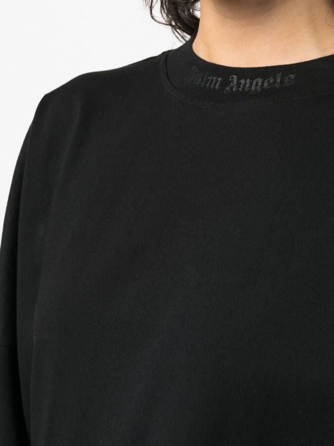 Palm Angels Sweaterjurk met logoprint Zwart