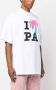 Palm Angels Wit Katoenen T-Shirt met I Love Pa Print Wit Heren - Thumbnail 12