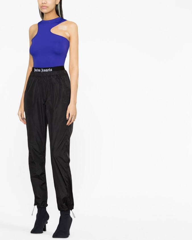 Palm Angels Broek met logo tailleband Zwart