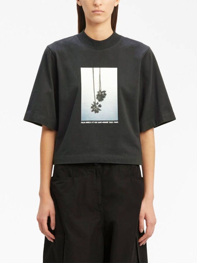 Palm Angels Katoenen T-shirt Zwart