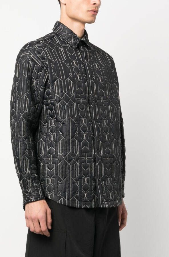 Palm Angels Shirtjack met monogram Grijs