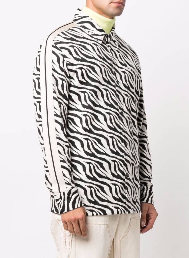 Palm Angels Overhemd met zebraprint Zwart