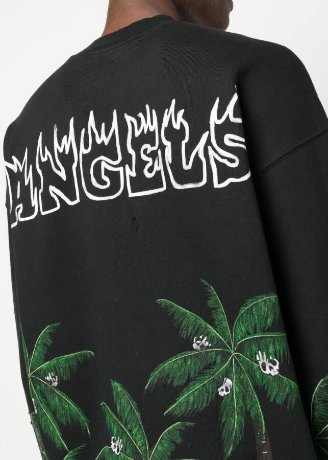 Palm Angels Sweater met logoprint Zwart