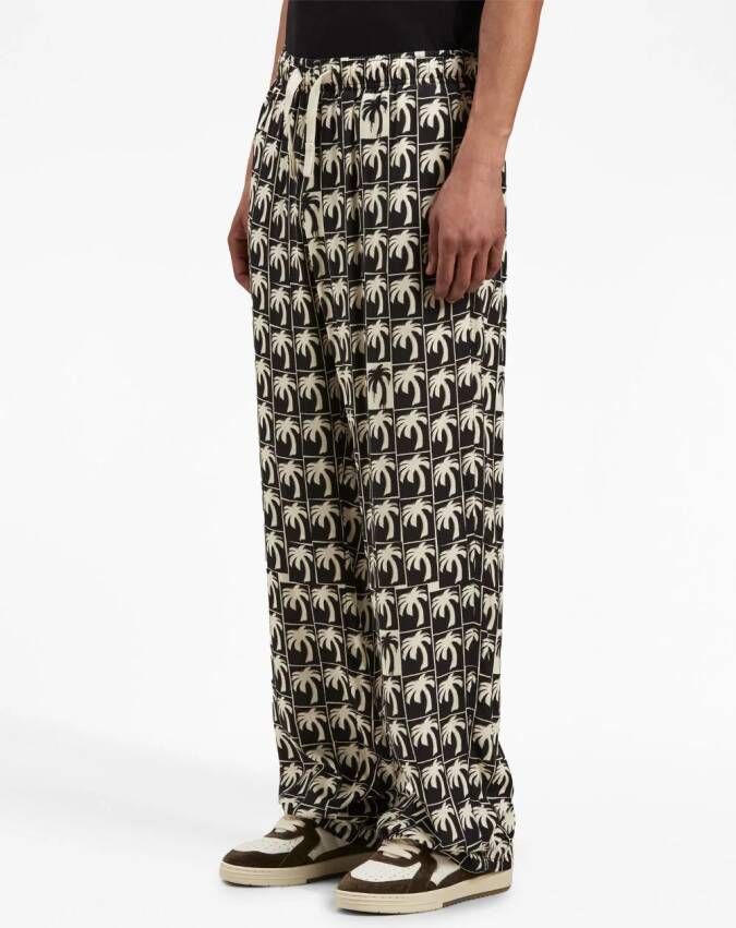 Palm Angels Pyjamabroek met palmboomprint Zwart