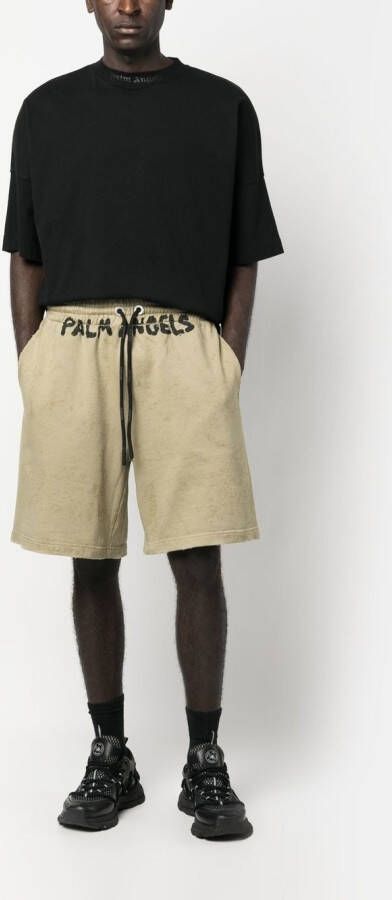 Palm Angels Shorts met trekkoord Groen
