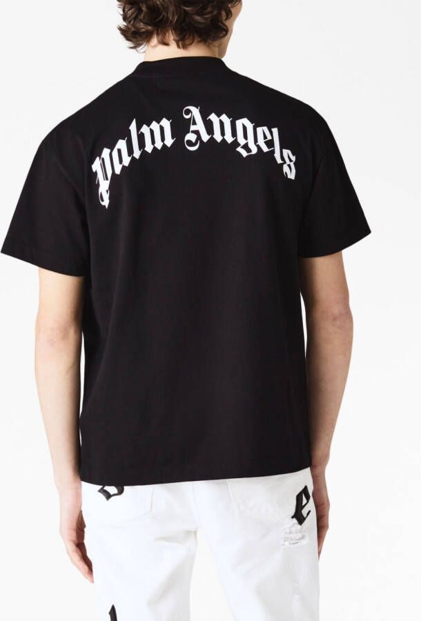 Palm Angels Katoenen T-shirt met print Zwart