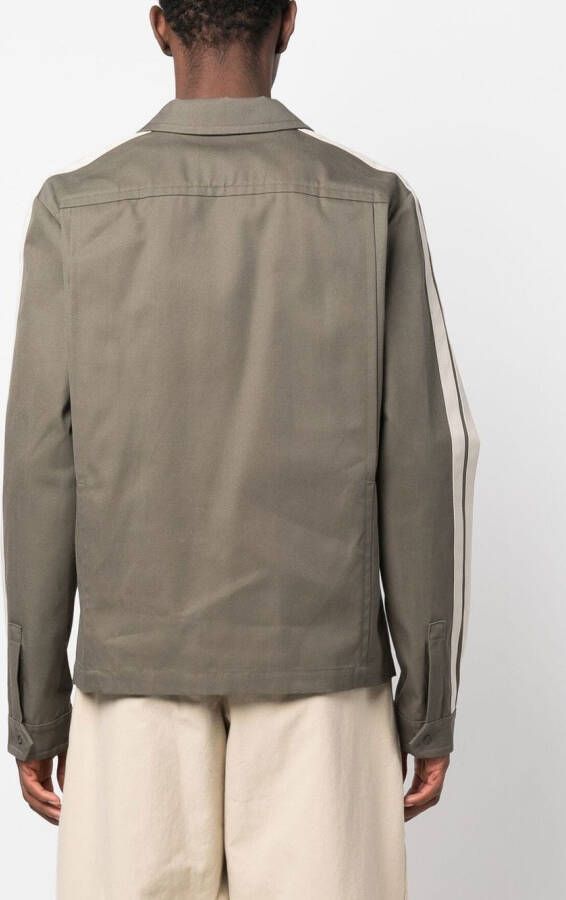 Palm Angels Shirtjack met borduurwerk Groen