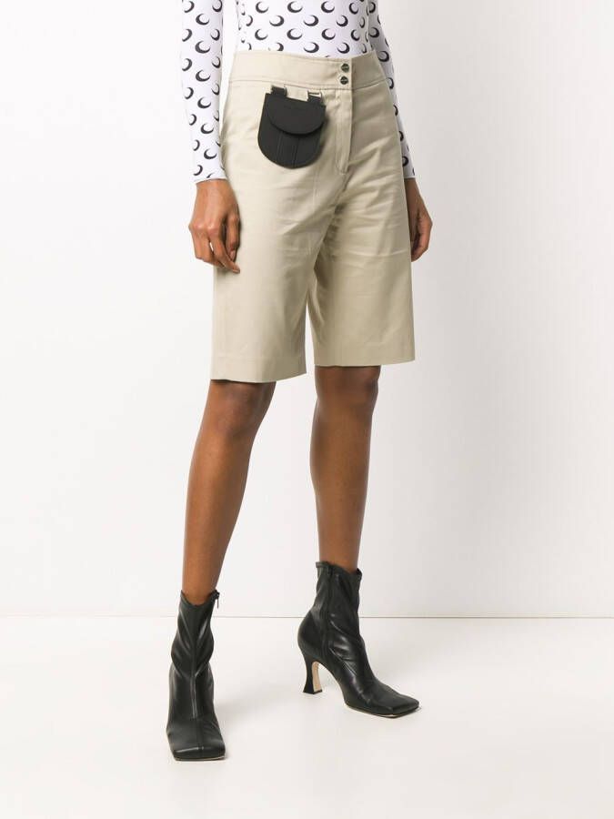 Palm Angels Shorts met contrasterende zak Beige