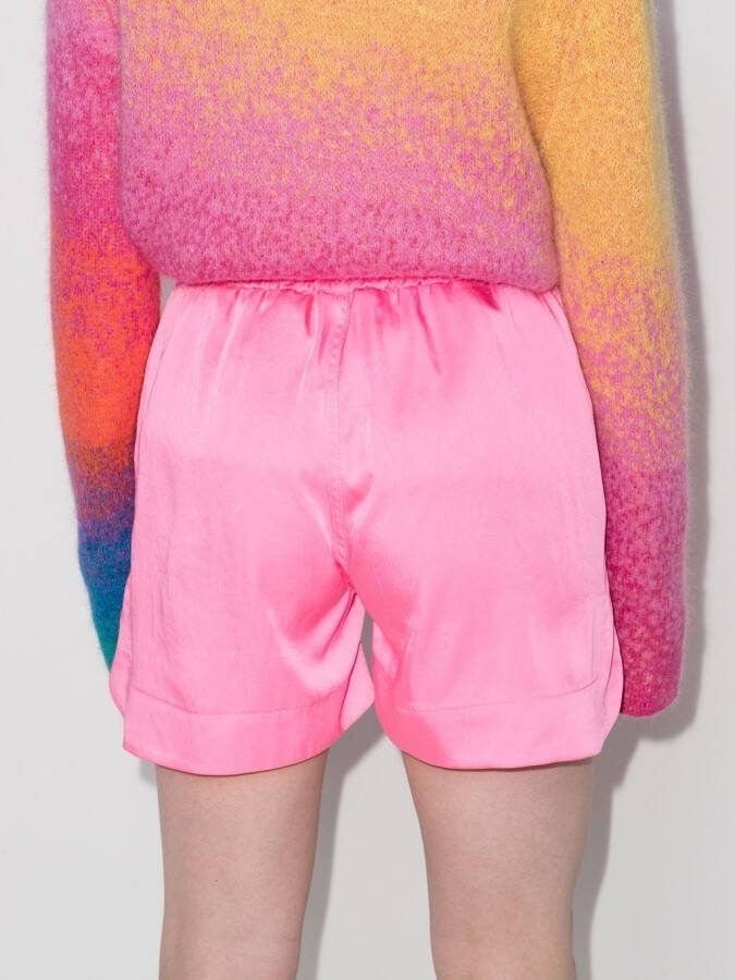Palm Angels Shorts met logopatch Roze