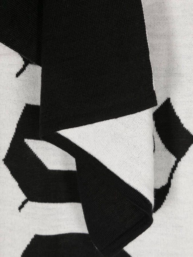 Palm Angels Sjaal met logo-jacquard van wolblend Zwart