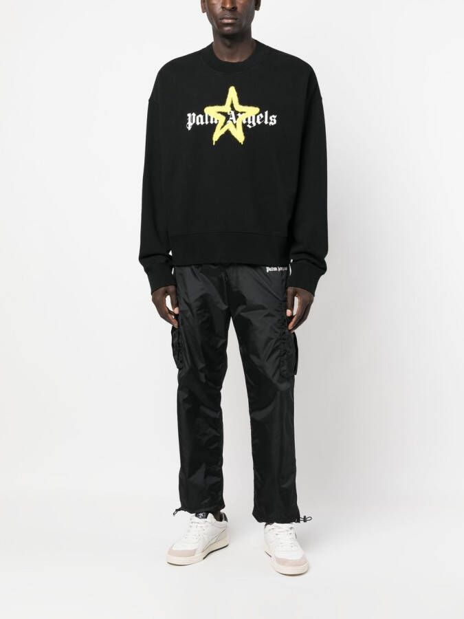 Palm Angels Sweater met sterrenprint Zwart