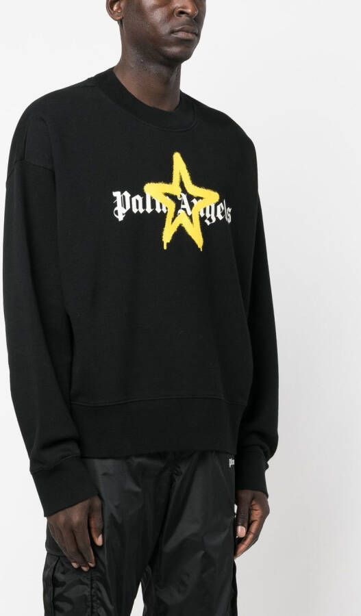 Palm Angels Sweater met sterrenprint Zwart