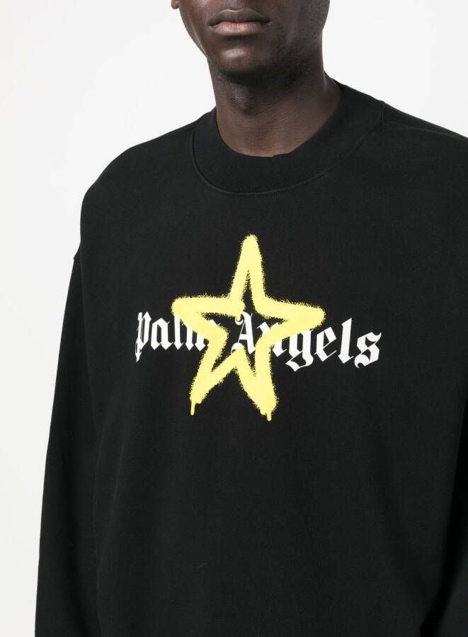 Palm Angels Sweater met sterrenprint Zwart