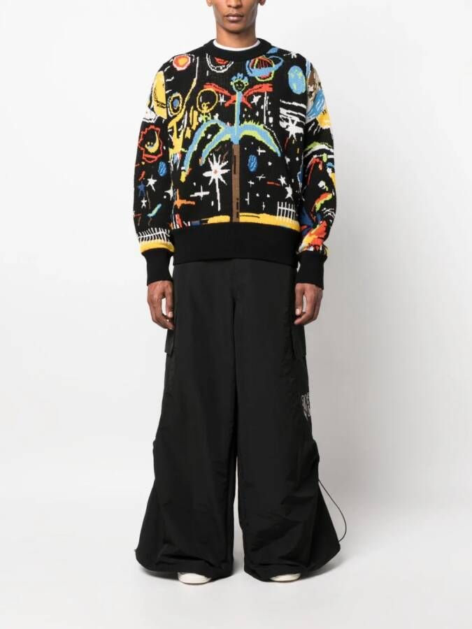 Palm Angels Trui met jacquard Zwart