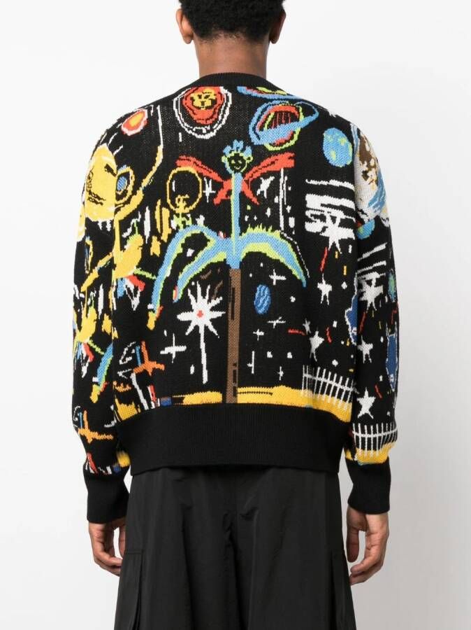 Palm Angels Trui met jacquard Zwart