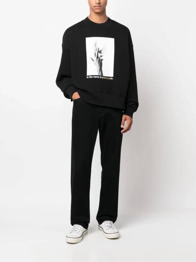 Palm Angels Sweater met fotoprint Zwart