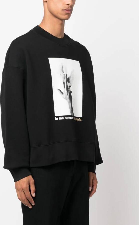 Palm Angels Sweater met fotoprint Zwart