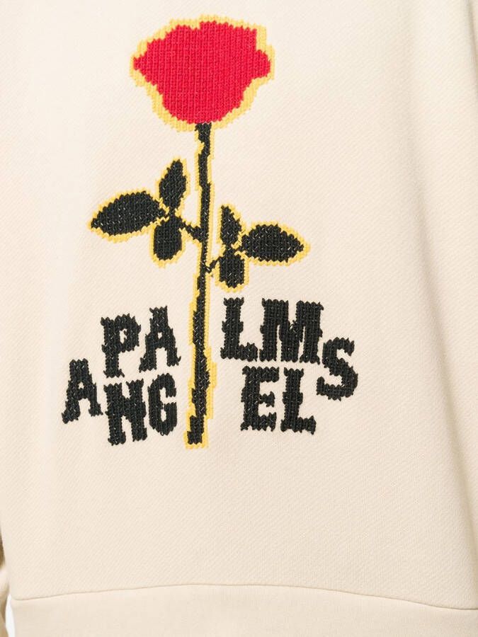 Palm Angels Sweater met geborduurde logo Beige