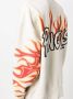 Palm Angels Witte Logo Sweatshirt met Graffiti Vlammen White Heren - Thumbnail 12