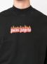 Palm Angels Verweerde Brandende Logo Katoenen Sweatshirt Black Heren - Thumbnail 5